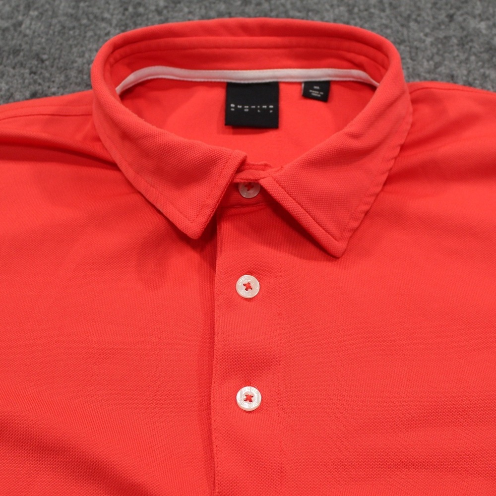 Dunning Golf Mens XL Red Pique Short Sleeve Performance‎ Polo Shirt DN801204